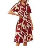 Womens Shirt Knee Length Dress - Image 4