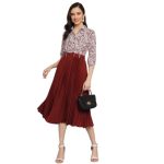 Womens Fit and Flare Dress - Image 3